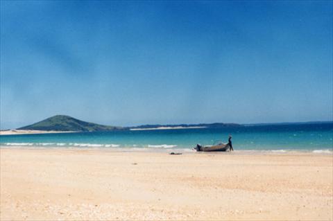 A boat at the beach