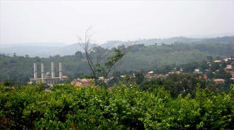 View from surrounding hills